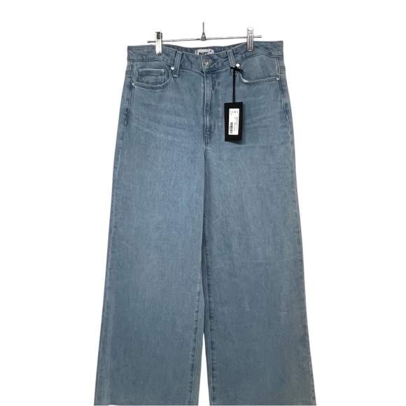 Paige NWT Vintage Collection Harper Wide Leg Light Wash Ankle Jeans Women’s 30 - Picture 5 of 14